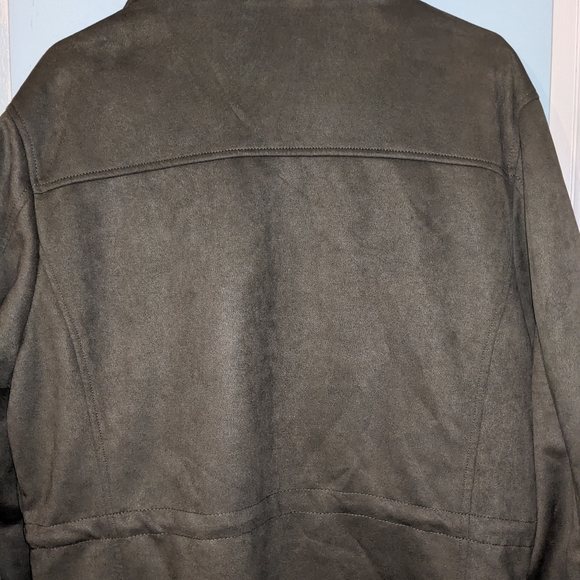 Robert Graham Men's Large Olive Green Button Zip Soft Shell Field Jacket New - Picture 12 of 14
